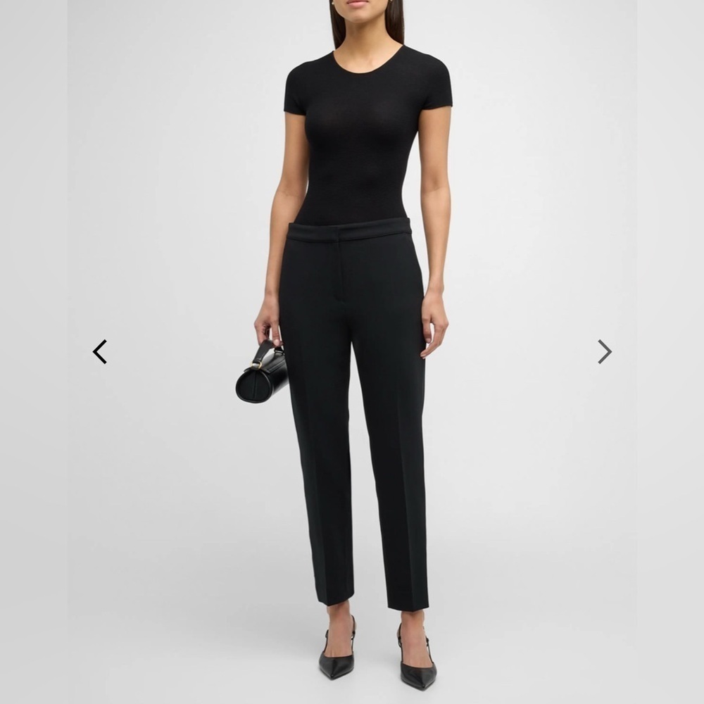St. John Emma Cropped Black Dress Pants Trousers size 10